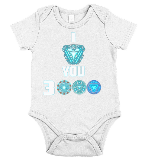 Tony Stark Arc Reactor I love you 3000 times Morgan Stark Short Sleeve Baby One-Piece