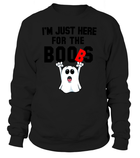 Just Here For the Boos Boob Ghost Mens Halloween Women's Sweatshirt