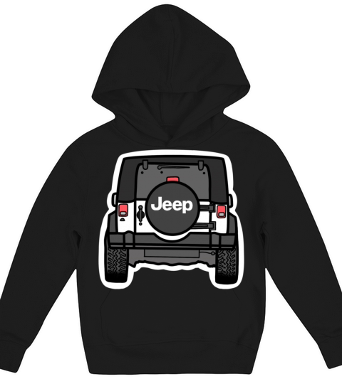 White Jeep Kids Hoodie