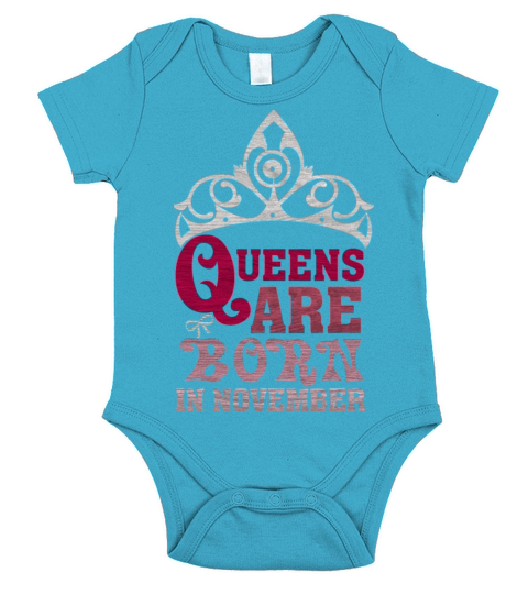 Queens are born in November Short Sleeve Baby One-Piece