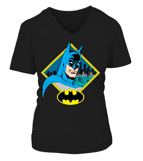 DC Comics Originals Batman Batsignal Gotham Women's V-Neck T-shirt