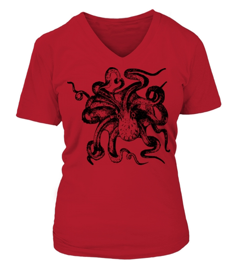octopus Women's V-Neck T-shirt