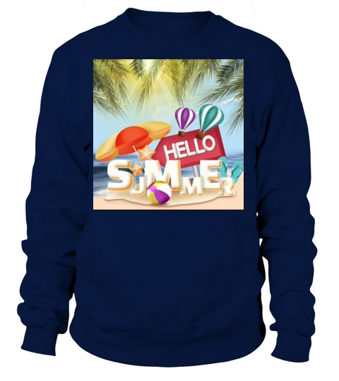 Hello Summer Beach Sea Water Women's Sweatshirt
