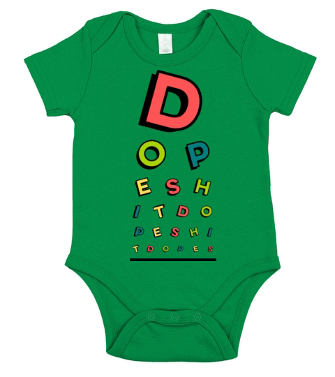 Dope Eye Chart Short Sleeve Baby One-Piece