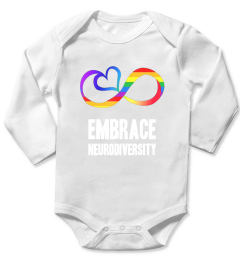 Embrace Neurodiversity &#038; Autism Awareness shirt Long Sleeve Baby One-Piece