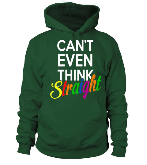 CANT THINK STRAIGHT - SARCASTIC GAY LGBT SHIRT Women's Hoodie