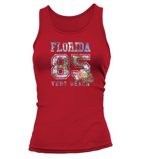 Old School Vero Beach Vacation Souvenir Family Women's Tank Top