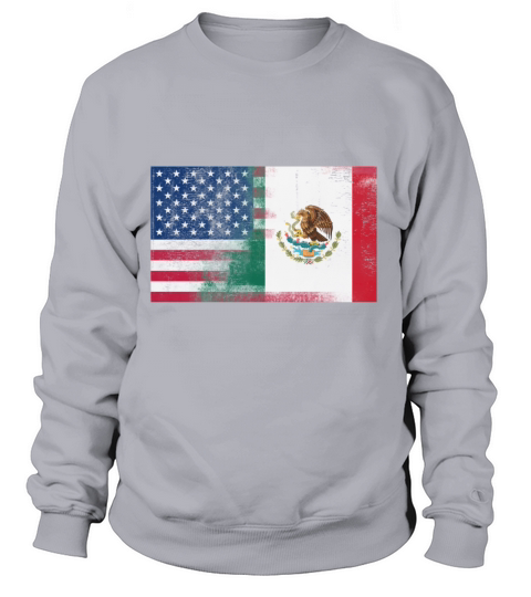 Mexican American Half Mexico Half America Flag Women's Sweatshirt