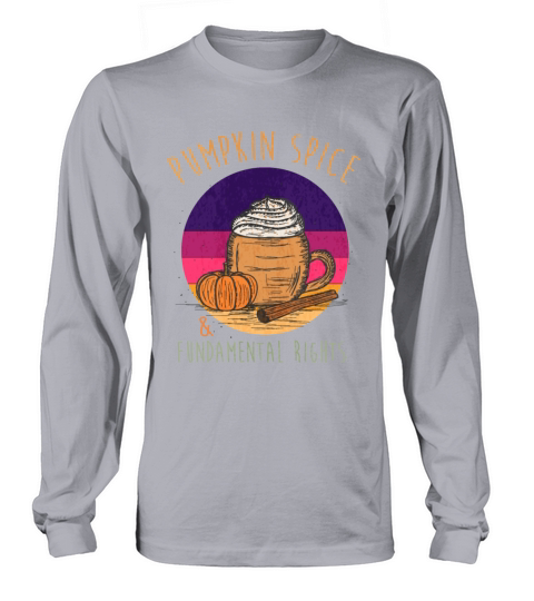Vintage Pumpkin Spice And Fundamental Rights Men's Long Sleeve