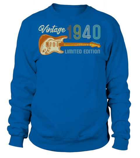 Guitarist 82th Birthday 1940 Women's Sweatshirt