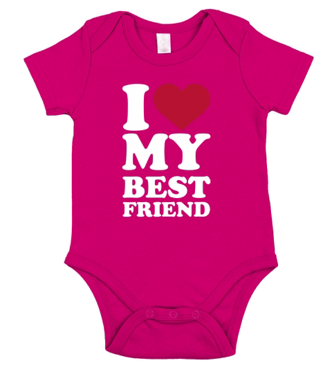 I Love My Best Friend Short Sleeve Baby One-Piece