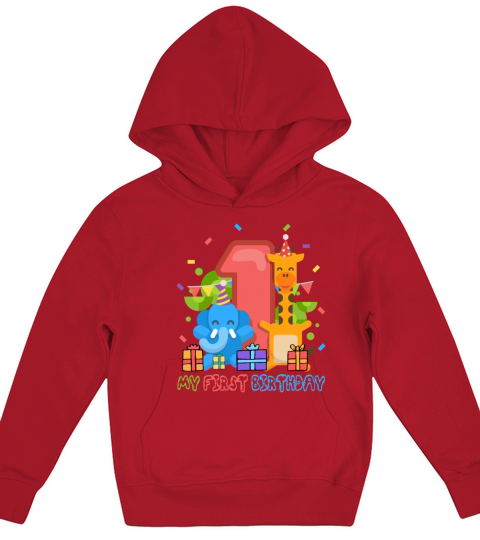Birthday Baby - 1st Birthday Kids Hoodie