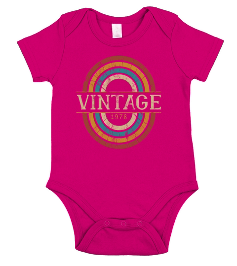 1978 birthday vintage shirt - gift idea retro Short Sleeve Baby One-Piece