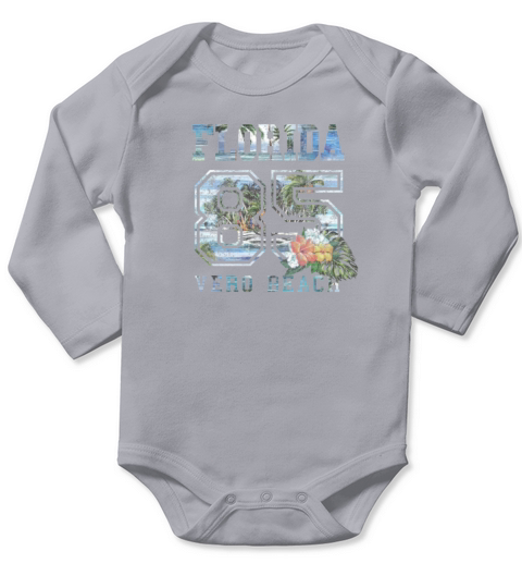 Old School Vero Beach Vacation Souvenir Family Long Sleeve Baby One-Piece