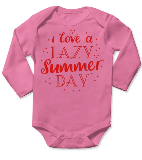 i love a lazy summer day Long Sleeve Baby One-Piece