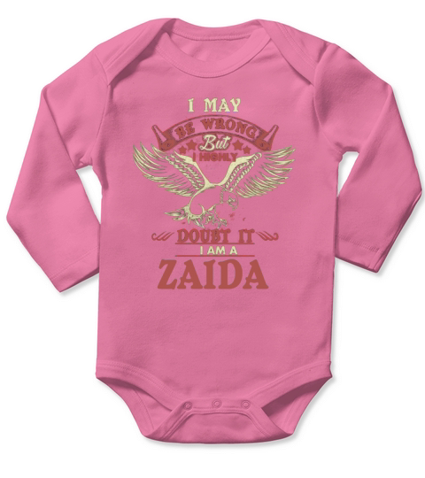 ZAIDA, ZAIDA TShirt, ZAIDA Year Long Sleeve Baby One-Piece