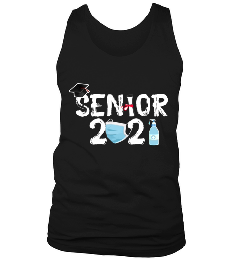 Graduating Senior Class 2021 Quarantine Mask Men's Tank Top