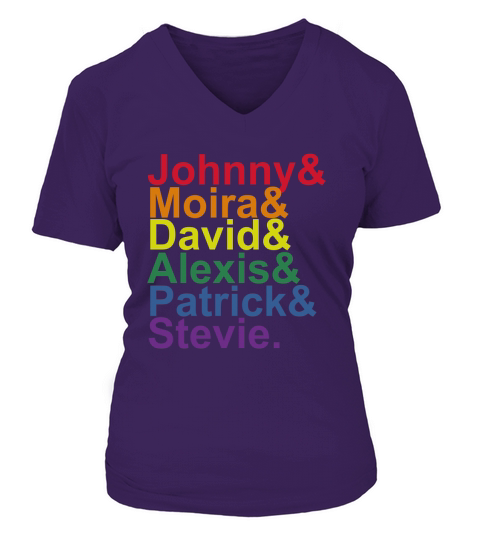 Johnny Moira David Alexis Patrick Stevie Pride Schitts Creek Classic V-neck T-Shirt Woman