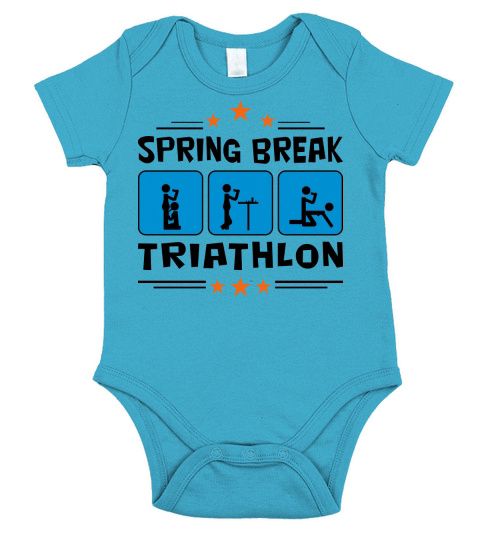 spring break triathlon Short Sleeve Baby One-Piece