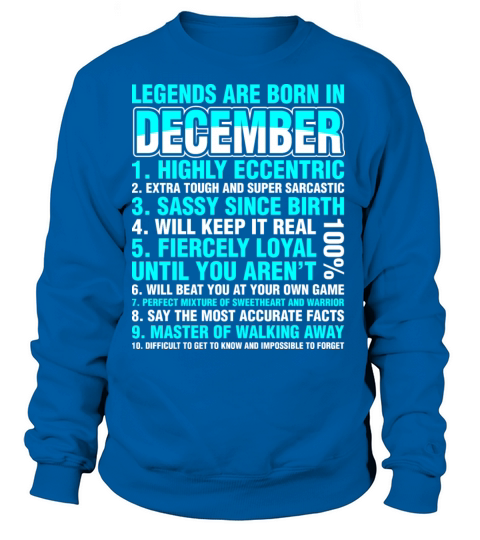 Legends Are Born In December Women's Sweatshirt