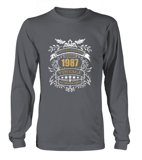 Vintage Limited Edition Made In 1987 Birthday Gift Men's Long Sleeve