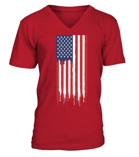 American FLAG Men's V-Neck T-shirt