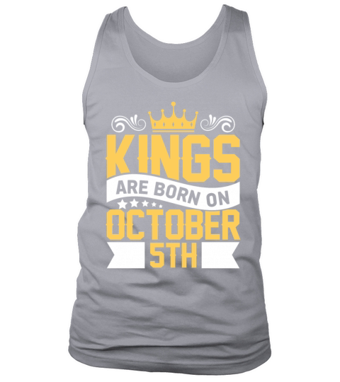 Kings are Born on October 5th Birthday on October Men's Tank Top