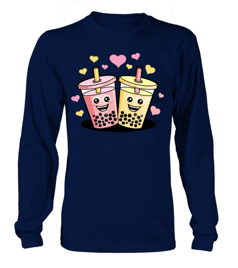 Bubble Tea Boba Drink Milk Drinking Cute Ball Gift Women's Long Sleeve