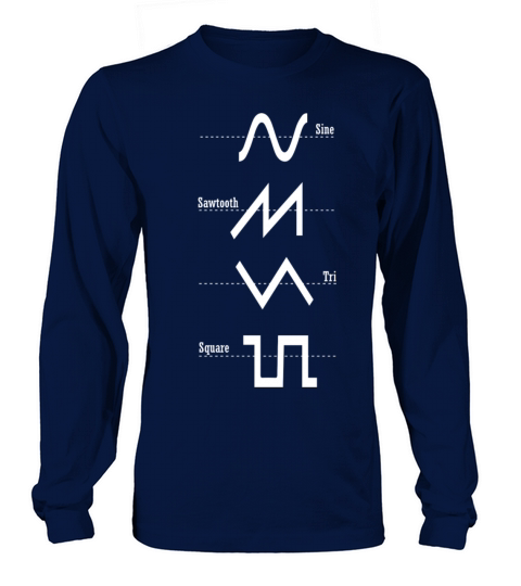 Synthesizer Analog - Synth Waveform Nerd T-Shirt Women's Long Sleeve