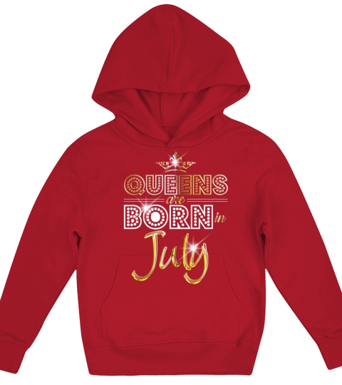 Queens are born in July - Gold Kids Hoodie