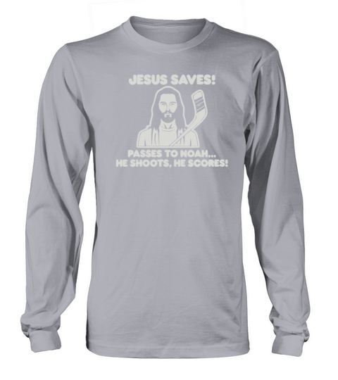 Jesus Saves Hockey Women's Long Sleeve