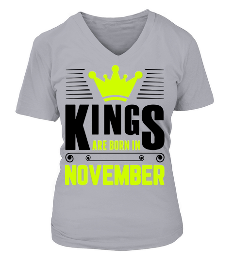 Kings Are Born In November Women's V-Neck T-shirt