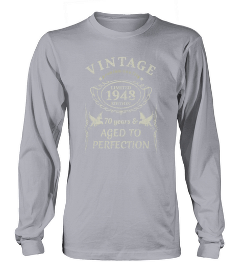 Vintage 70th Birthday Gift Tshirt 1948 Aged To Women's Long Sleeve
