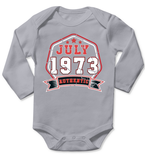 July 1973 Vintage Gift Idea Long Sleeve Baby One-Piece