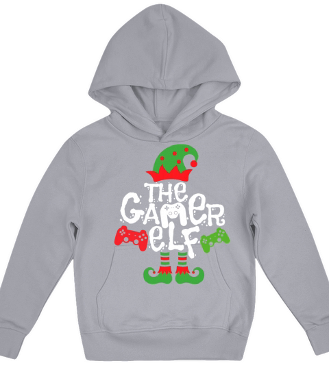 Gamer Elf Family Matching Christmas Group Pajama Kids Hoodie