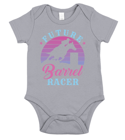 Future Barrel Racer Cute Cowgirl Barrel Racing Short Sleeve Baby One-Piece