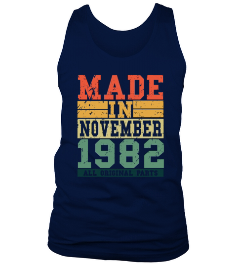 1982 Birthday November Vintage Saying Men's Tank Top