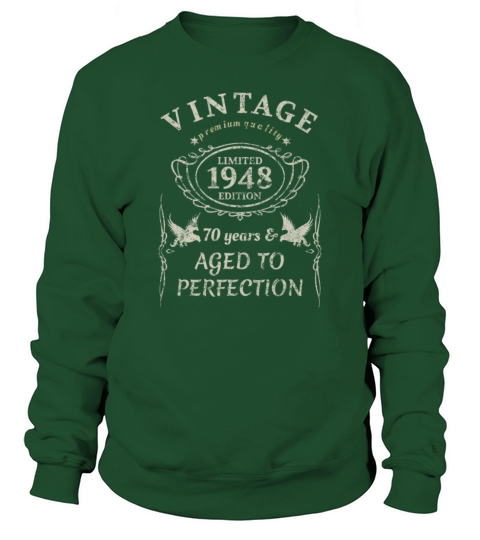 Vintage 70th Birthday Gift Tshirt 1948 Aged To Men's Sweatshirt