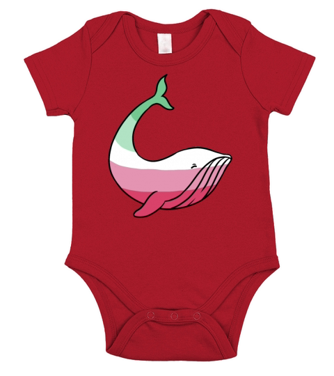 Whale Abrosexual Pride Short Sleeve Baby One-Piece