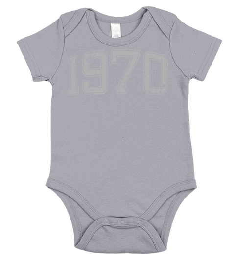 1970 Year Vintage Short Sleeve Baby One-Piece