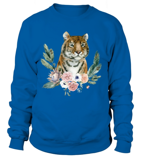 Tiger With Flowers Women's Sweatshirt