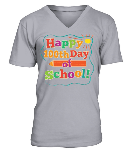 Happy 100th Day Of School Men's V-Neck T-shirt