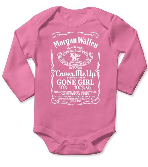 Morgan Wallen Cover Me Up Long Sleeve Baby One-Piece