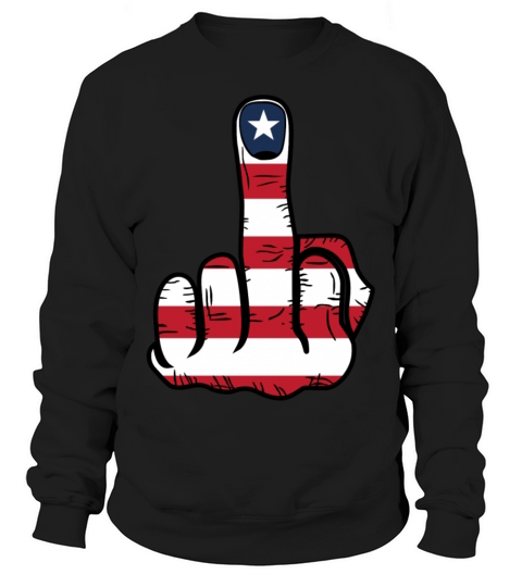 Middle Finger USA Flag Men's Sweatshirt