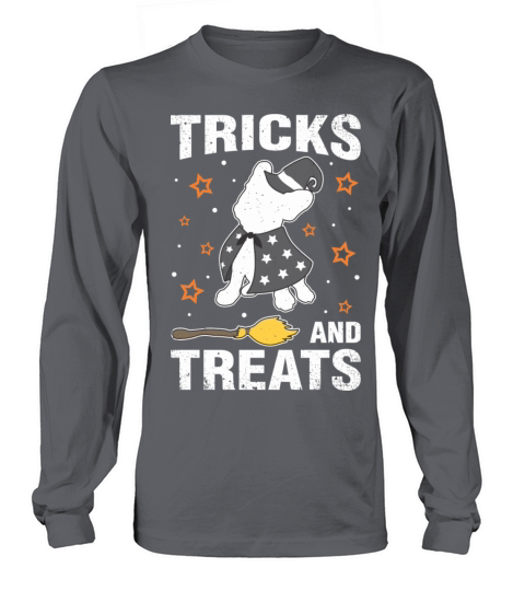 Treats Tricks French Bulldog Halloween Costume Wit Women's Long Sleeve