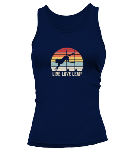 Retro Live Love Leap Canine Agility Dock Diving Dog Sport Tank top Woman