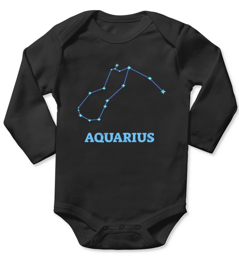 Horoscope Aquarius Constellation Born in February Long Sleeve Baby One-Piece
