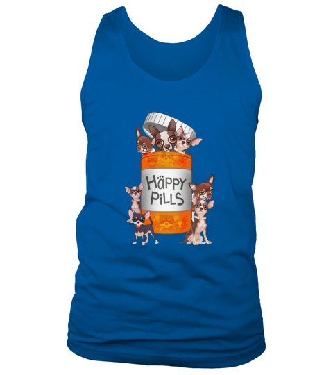 Chihuahua Funny Happy Pill Tank Top Unisex