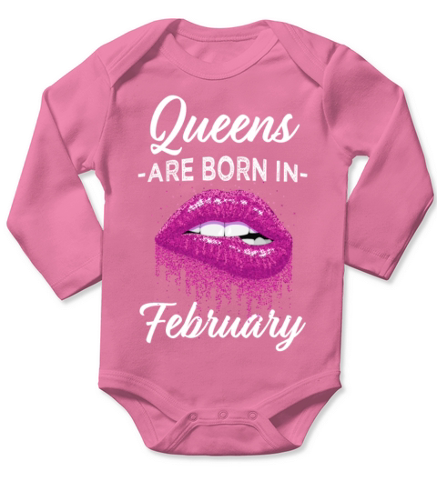 Queens are born in February Aquarius birthday Tee Long Sleeve Baby One-Piece