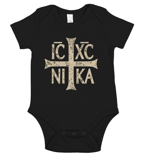 IC XC NIKA Cross Christogram Orthodox Christian  - Coffee Mug Short Sleeve Baby One-Piece
